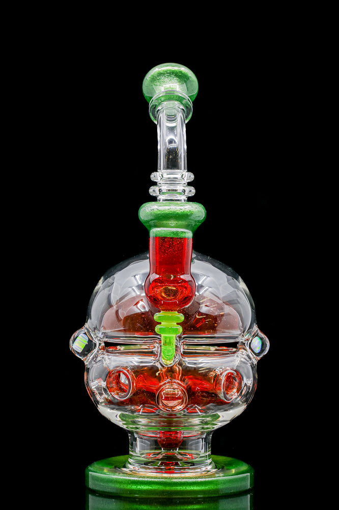 BC Glass (aka Brandon Clark) Red "Color Fab Egg" oil rig