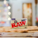 500 pack of Raw Classic natural unrefined rolling papers