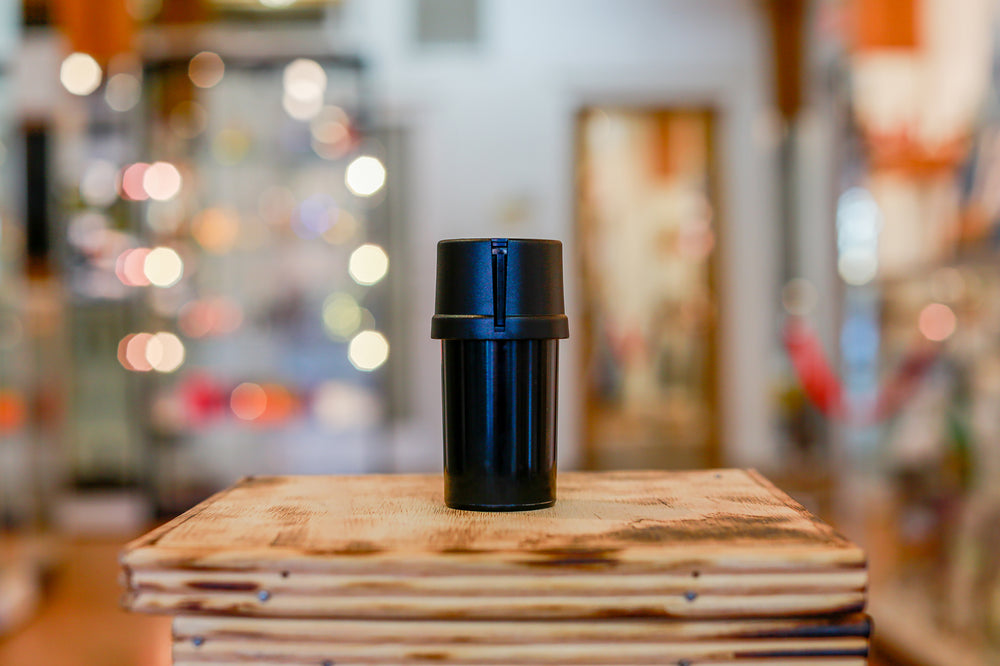 Black Med-Tainer smell proof plastic grinder