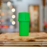 Green Med-Tainer smell proof plastic grinder