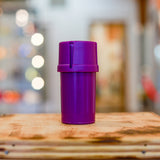 Purple Med-Tainer smell proof plastic grinder