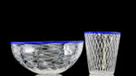 Xanderdam blue lipped cup and bowl