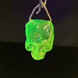 Sweeny Glass UV Skull Pendant